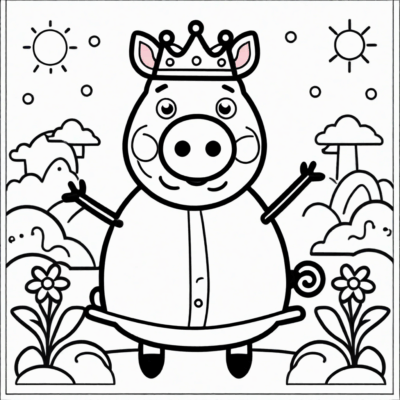 coloriage Peppa à imprimer