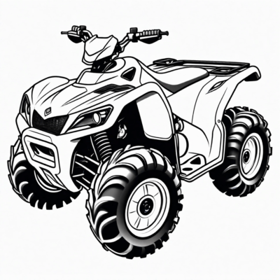 livre de coloriage quad