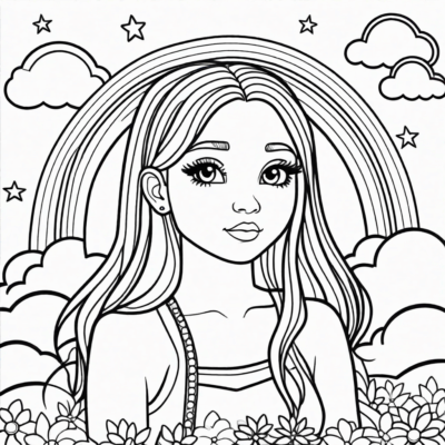 coloriage Rainbow High à imprimer