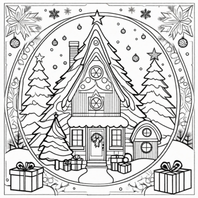 coloriage de Noël difficile