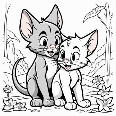 coloriage Tom et Jerry