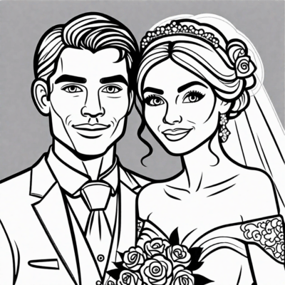 livre de coloriage mariage