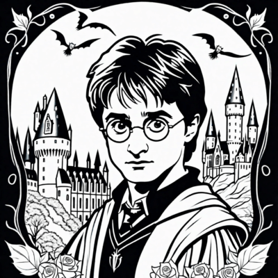 coloriage de Harry Potter