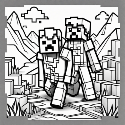 livre de coloriage Minecraft