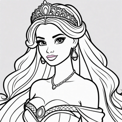 coloriages Barbie princesse
