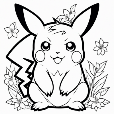 coloriages pour adultes Pikachu