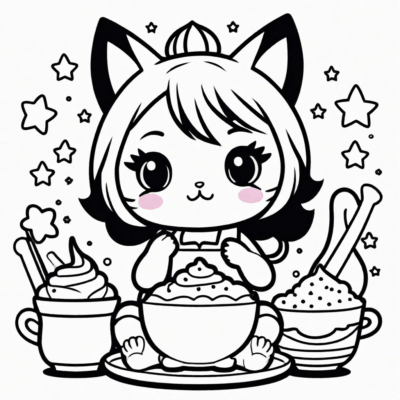 coloriages à imprimer kawaii