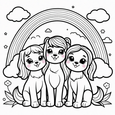 coloriages à imprimer Rainbow Friends