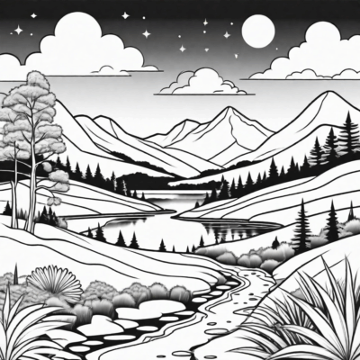 coloriages de paysage