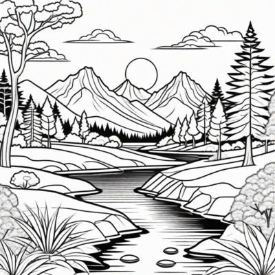 coloriages de paysages