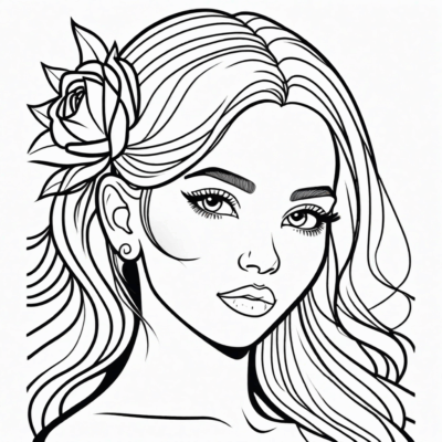 coloriages jolies filles