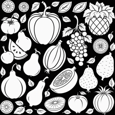 coloriages de fruits et légumes