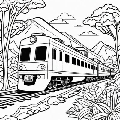 coloriages trains à imprimer