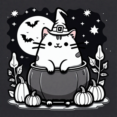 coloriages Pusheen Halloween