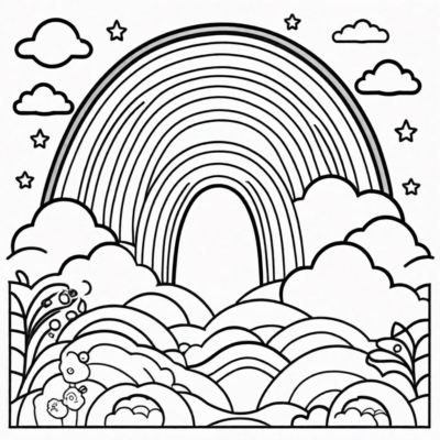coloriages arc-en-ciel
