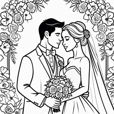livres à colorier de mariage