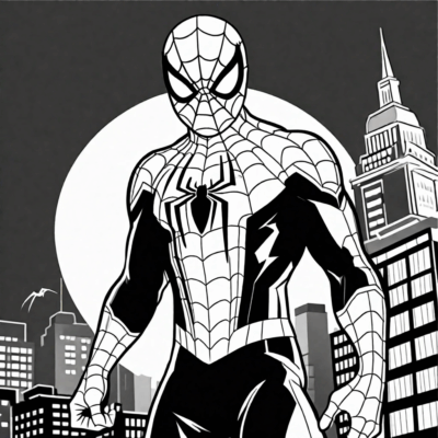 coloriages Spiderman: loin de chez soi