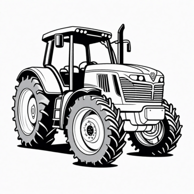 coloriages tracteur à imprimer