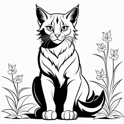 coloriages guerriers chats