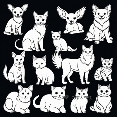 Animaux de compagnie à colorier pour enfants