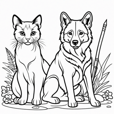 coloriages animaux de compagnie