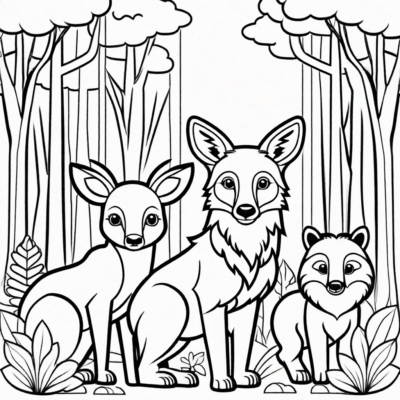 coloriages animaux de la forêt