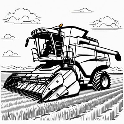 dessinateur de moissonneuse à imprimer