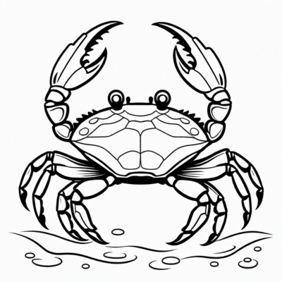 coloriage de crabe