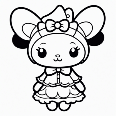 coloriage Kuromi My Melody