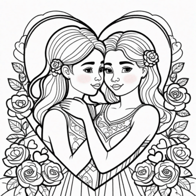 cartes de vœux à colorier pour la Saint-Valentin