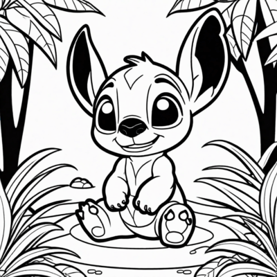 coloriage Lilo et Stitch à imprimer