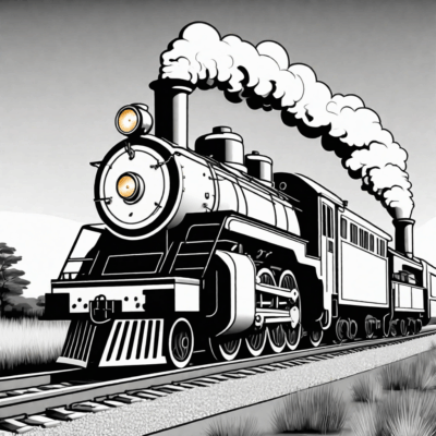 locomotive coloriage