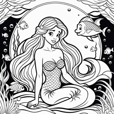 petite sirène coloriages