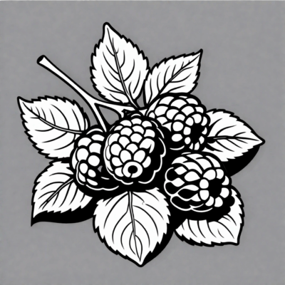 coloriage de framboise