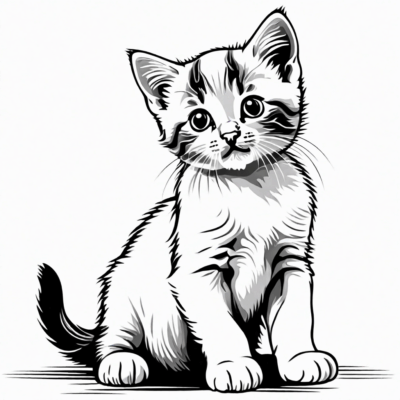 petit chaton coloriage