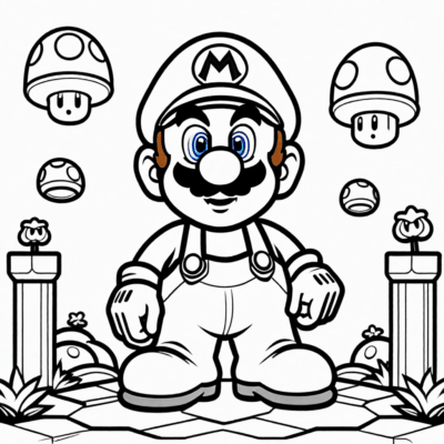 coloriage Mario Bros