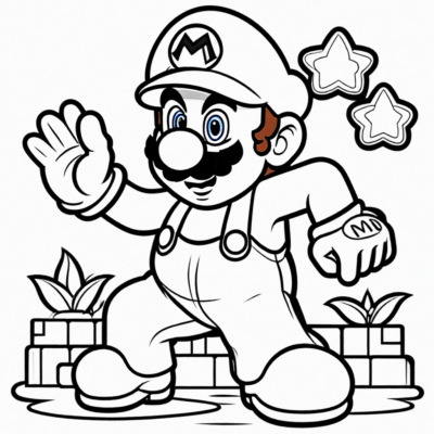 coloriage Mario à imprimer