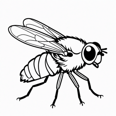 coloriage mouche