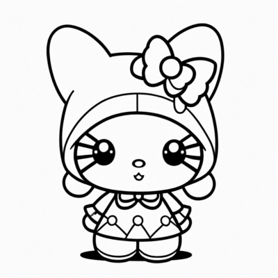 coloriage My Melody, coloriage Hello Kitty, coloriage Kuromi