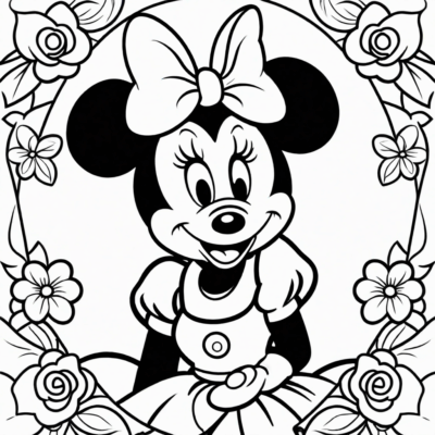 coloriage Minnie souris à imprimer