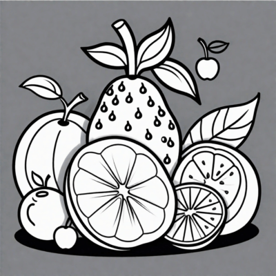 coloriage de fruits à imprimer