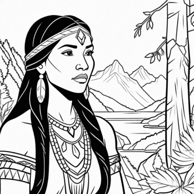 Coloriage Pocahontas