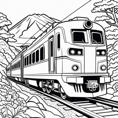 coloriage train à imprimer