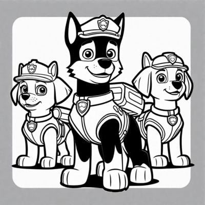 coloriage de la Pat’ Patrouille à imprimer