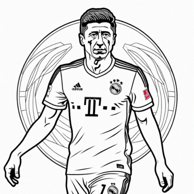 coloriage robert lewandowski