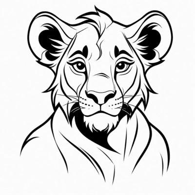 Simba coloriage