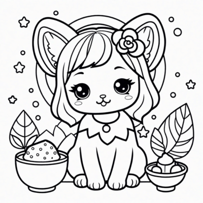 Adorables coloriages kawaii pour enfants