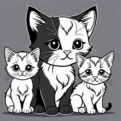 Petits chatons coloriages