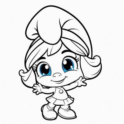 coloriage Schtroumpfette