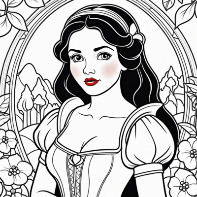 coloriage de Blanche-Neige